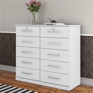 Cômoda 10 Gavetas JL 006 Branco - JL MÓVEIS