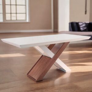 Mesa Imperatriz 180 Café/Off White - RUFATO