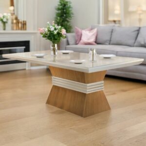 Mesa Ágata 120 Canto Reto Imbuia/Off White– RUFATO