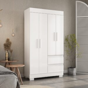 Guarda-Roupa 4 Portas Maya 0,998 m Branco - ACP MÓVEIS