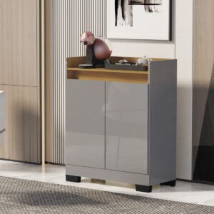 Buffet 2 Portas Real Cinza/Mel - MÓVEIS PRIMUS