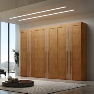 Guarda-Roupa 6 Portas Lucca Premium 2,73 m Naturale - RUFATO