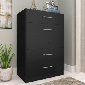 Cômoda 5 Gavetas Aruba Preto - FELLICCI