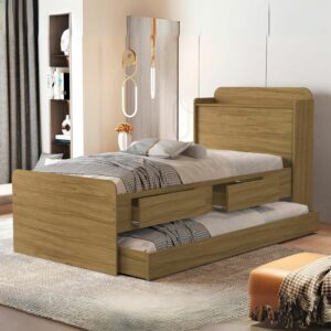 Cama Solteiro Baú Tamires + Auxiliar Mili Freijó – MADEC/VJ MÓVEIS