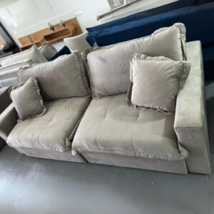 Sofá Retrátil S-100 2,30 m Veludo Capuccino 1192 – SUPREMA ESTOFADOS