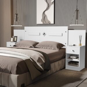 Cabeceira Casal/Queen Lara Branco – MADEC/VJ MÓVEIS