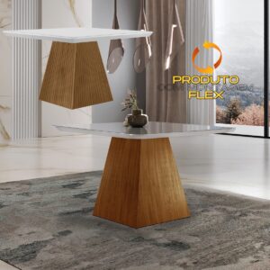 Mesa Luna 90 Canto Copo Imbuia/Ripado/Off White – RUFATO