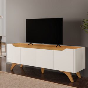 Rack até 75″ Atenas 1.8 Off White/Naturale – MAVAULAR