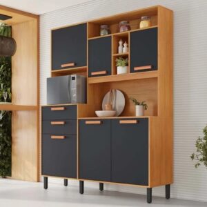 Kit Cozinha 6P2G Nápoles Cinamono/Grafite - ITATIAIA