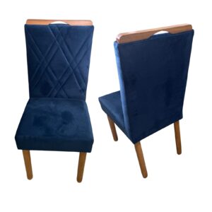 Kit 2 Cadeiras Olga Cinamono Azul – UAI DECOR