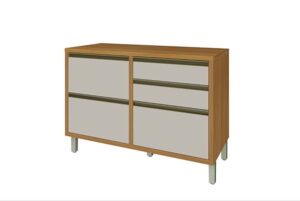 Balcão Baronesa 120 Freijó/Off White - NESHER