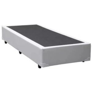 Base Box Solteiro Simples Corino Branco – BIOSTAR