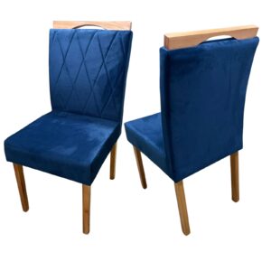 Kit 2 Cadeiras Fernanda Mel Azul – AK DECOR