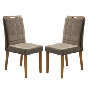 Kit 2 Cadeiras Las Vegas Cinamono Bege – MINASPLAC