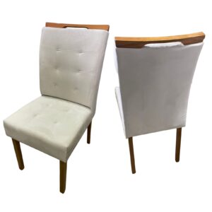 Kit 2 Cadeiras Linda Mel Bege Veludo – IMPÉRIO ESTOFADOS