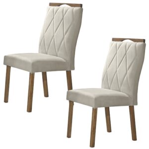 Kit 2 Cadeiras Lisboa Mel/Bege - ART ASSENTOS