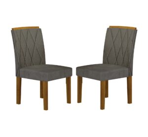 Kit 2 Cadeiras Lorena Freijó/Joli Chumbo - LEIFER