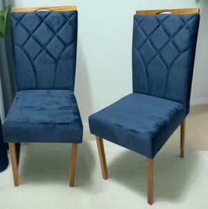 Kit 2 Cadeiras Stella Mel Naturale Azul – CLEFATOS DECOR