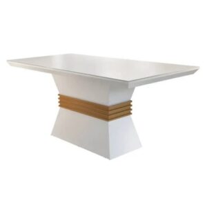 Mesa Ágata 180 Canto Copo Off White/Imbuia – RUFATO