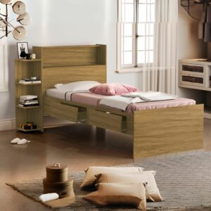 Cama Solteiro Baú Isa Freijó - MADEC/VJ MÓVEIS