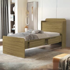 Cama Solteiro Baú Tamires Freijó – MADEC/VJ MÓVEIS