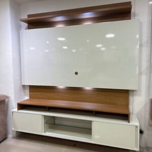 Estante Home até 65" Vera TB112L Off White/Freijó – DALLA COSTA