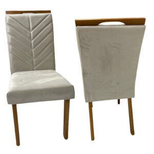 Kit 2 Cadeiras Eliza Bege – HR MOVELARIA