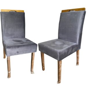 Kit 2 Cadeiras Pop Lisa Mel Grafite – SILVA DECOR