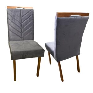 Kit 2 Cadeiras Eliza Grafite – HR MOVELARIA