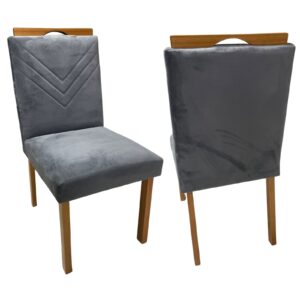 Kit 2 Cadeiras Karina Mel Grafite – SILVA DECOR