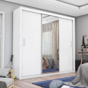 Guarda-Roupa 3 Portas Espanha Plus 2,16 m Branco - CARIOCA MÓVEIS