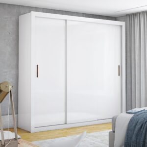 Guarda-Roupa 3 Portas Veneza/Clara/Berlim(Sem Espelho) 1,855 m Branco - CARIOCA MÓVEIS