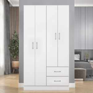 Guarda-Roupa 4 Portas Panamá 4002 0,90 m Branco - FELLICCI