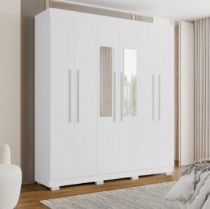 Guarda-Roupa (3 Gavetas) Porto Bello 2,007 m Branco - RUD RACK