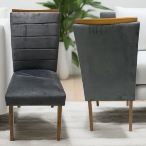 Kit 2 Cadeiras Júlia/Ase Mel Grafite – CHF