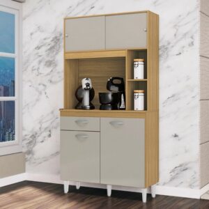 Kit Cozinha Duda 0,90 Damasco/Off White - POQUEMA