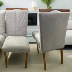 Kit 2 Cadeiras Londres Mel Prata – ART ASSENTOS