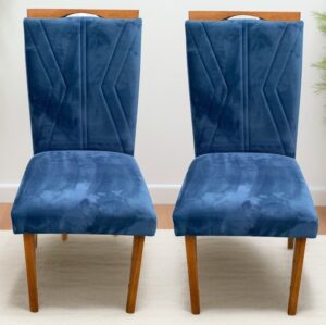 Kit 2 Cadeiras Londres Mel Azul – ART ASSENTOS