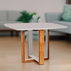 Mesa Atlas Mel/Off White Canto Barril 120x90 - ART ASSENTOS