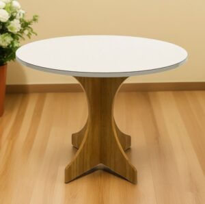 Mesa Redonda Sienna 100 Cinamono/Off White - MINASPLAC