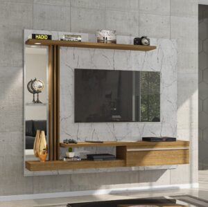 Painel até 55" Denver Carrara/Cinamono – BECHARA