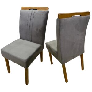 Kit 2 Cadeiras Pop Julia Mel Grafite – SILVA DECOR