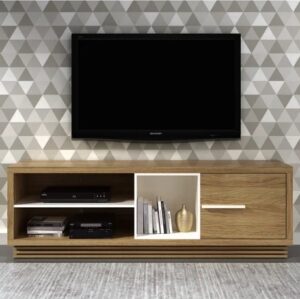 Rack até 65" RA 2002 Naturale/Off White – TECNO MÓBILI