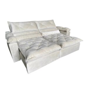 Sofá Retrátil e Reclinável Agata 240 Bege - IMPÉRIO ESTOFADOS