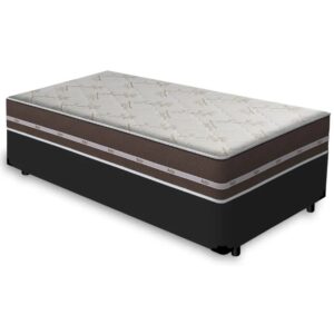 Colchão Solteiro Classic Superlastic + Base Box Simples Preto – ANJOS COLCHÕES + BIOSTAR