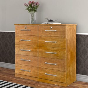 Cômoda 10 Gavetas JL 006 Cinamono - JL MÓVEIS