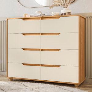 Cômoda Doble Carvalho Grife/Off White - MÓVEIS ALBATROZ