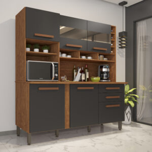 Kit Cozinha Alexia 1,80 Cinamono/Grafite – IMOP
