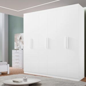 Guarda-Roupa 6 Portas Colibri 2,06 m Branco – D’DORO MÓVEIS