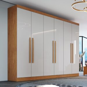 Guarda-Roupa Gênova 2,70 m Nature/Off White - BIANCHI